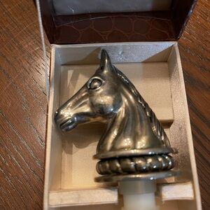 Neiman Marcus Silver Horse Head Bottle Stopper